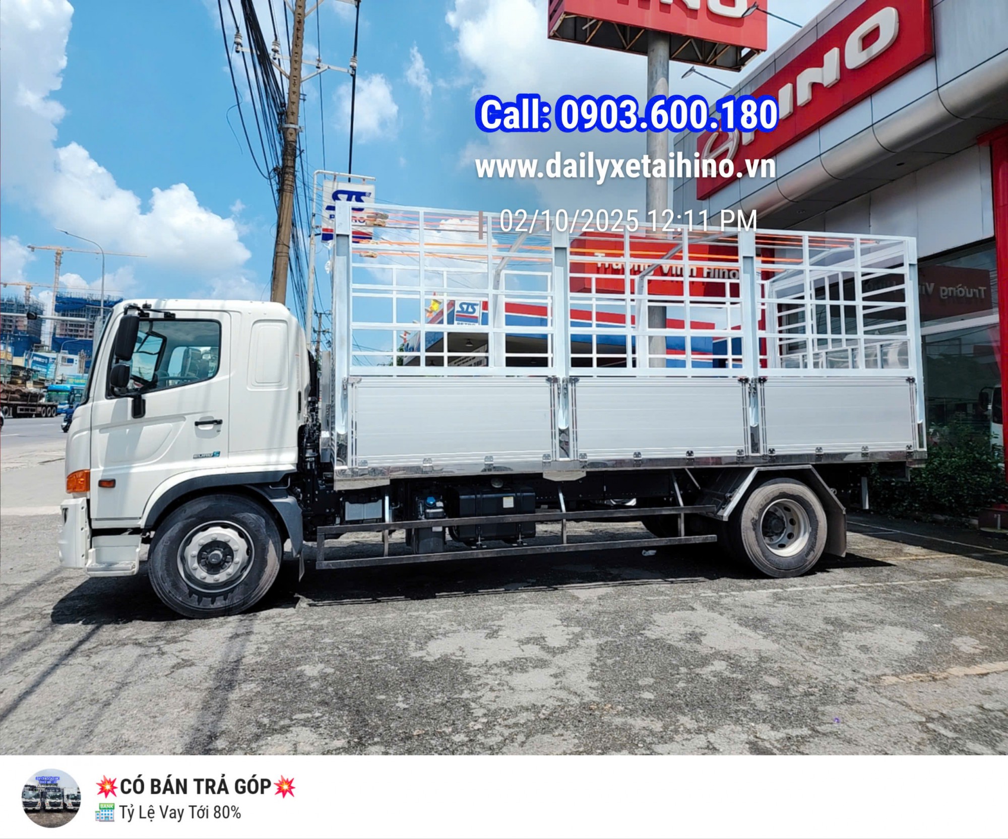 Xe Tải Hino 9,2 Tấn Thùng Mui Bạt